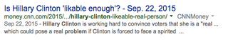 Illustration for article titled Wait, Does Hillary Clinton Have a Likability Problem?
